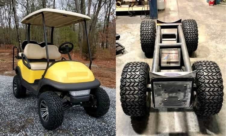 What size tires can I put on my golf cart with chart?
